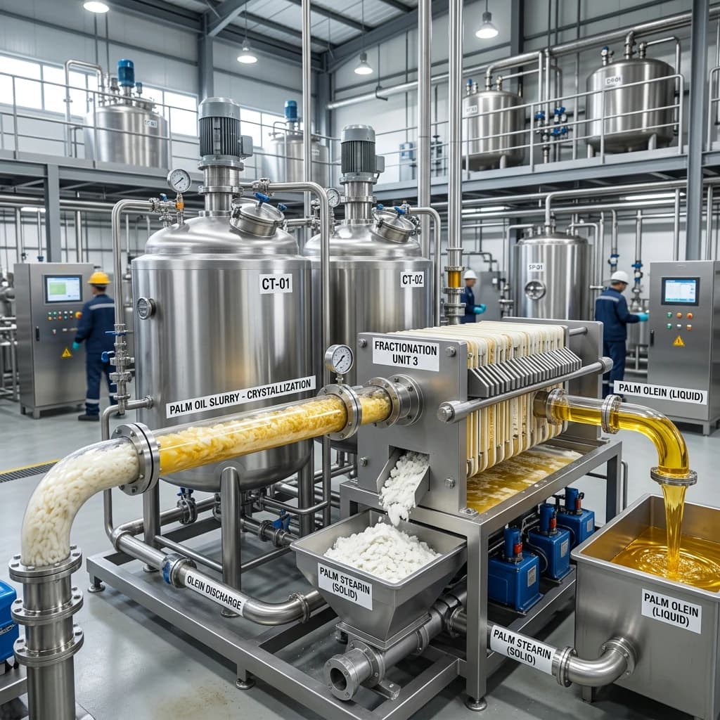 Fractionation — olein and stearin
