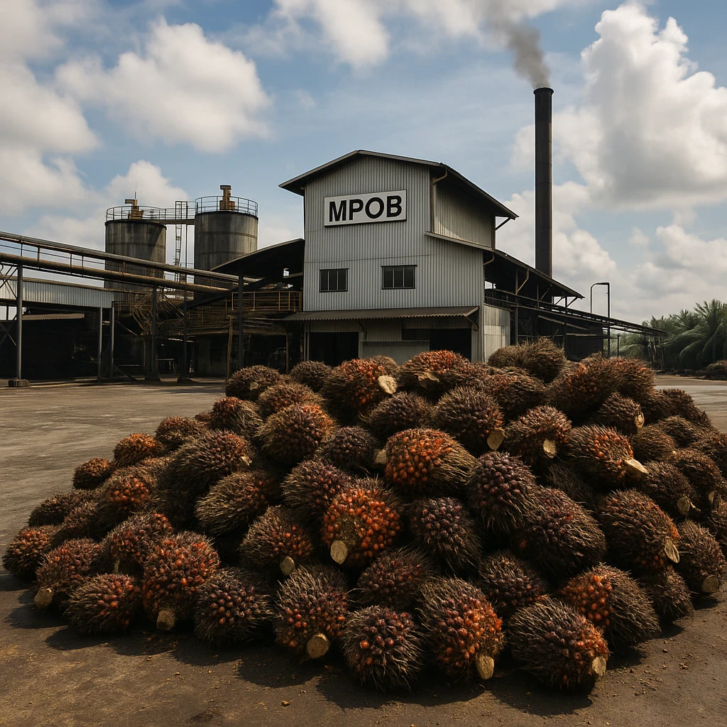 Malaysian CPO benchmark edges up 1.7% on stronger crude and soybean oil, while MPOB data shows rising stocks and production.